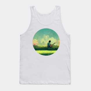 Strumming in the grass Tank Top